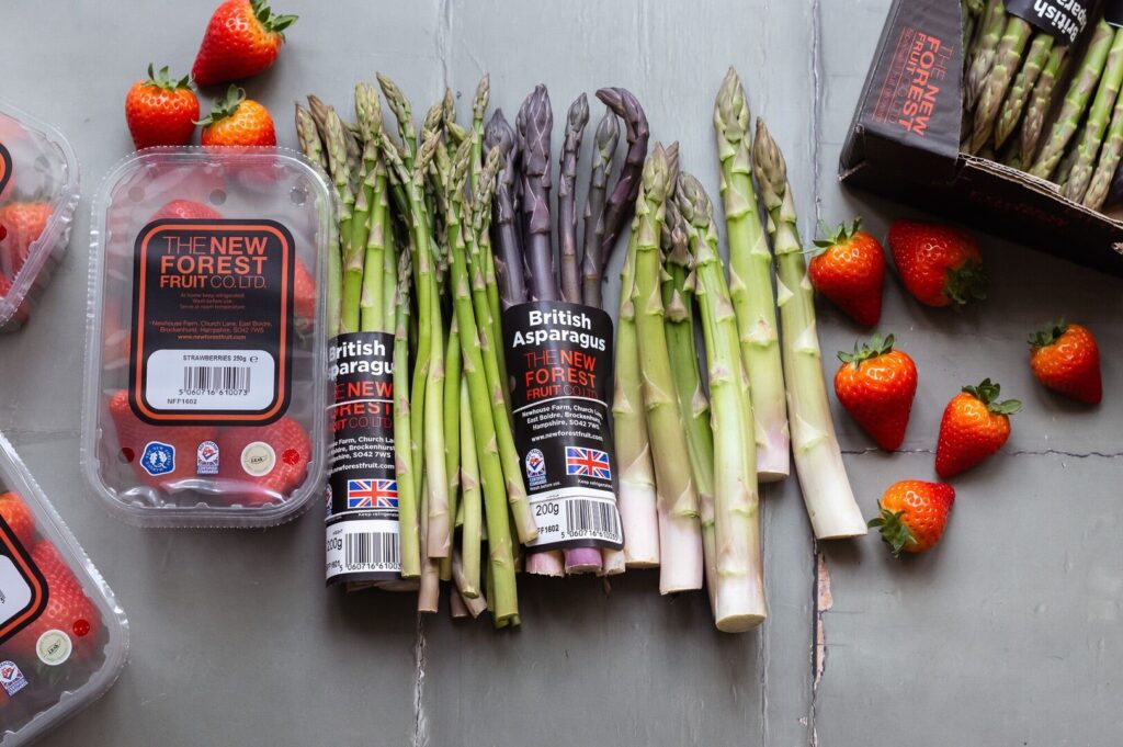 New Forest Strawberries and asparagus
