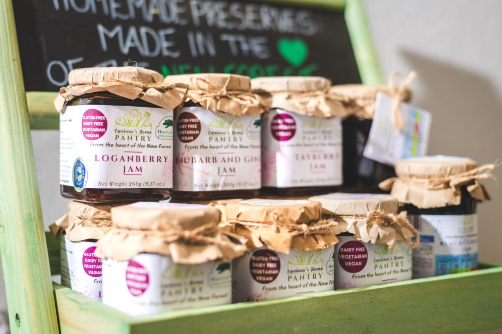 Ewelina's home pantry chutney jars