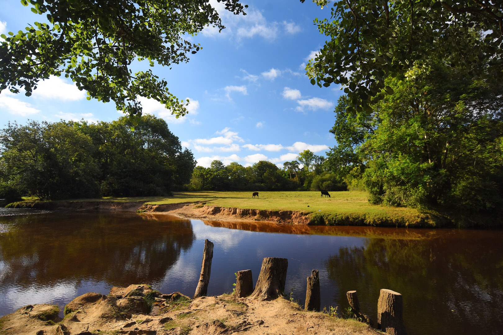 General views of Beaulieu River near Balmer Lawn.