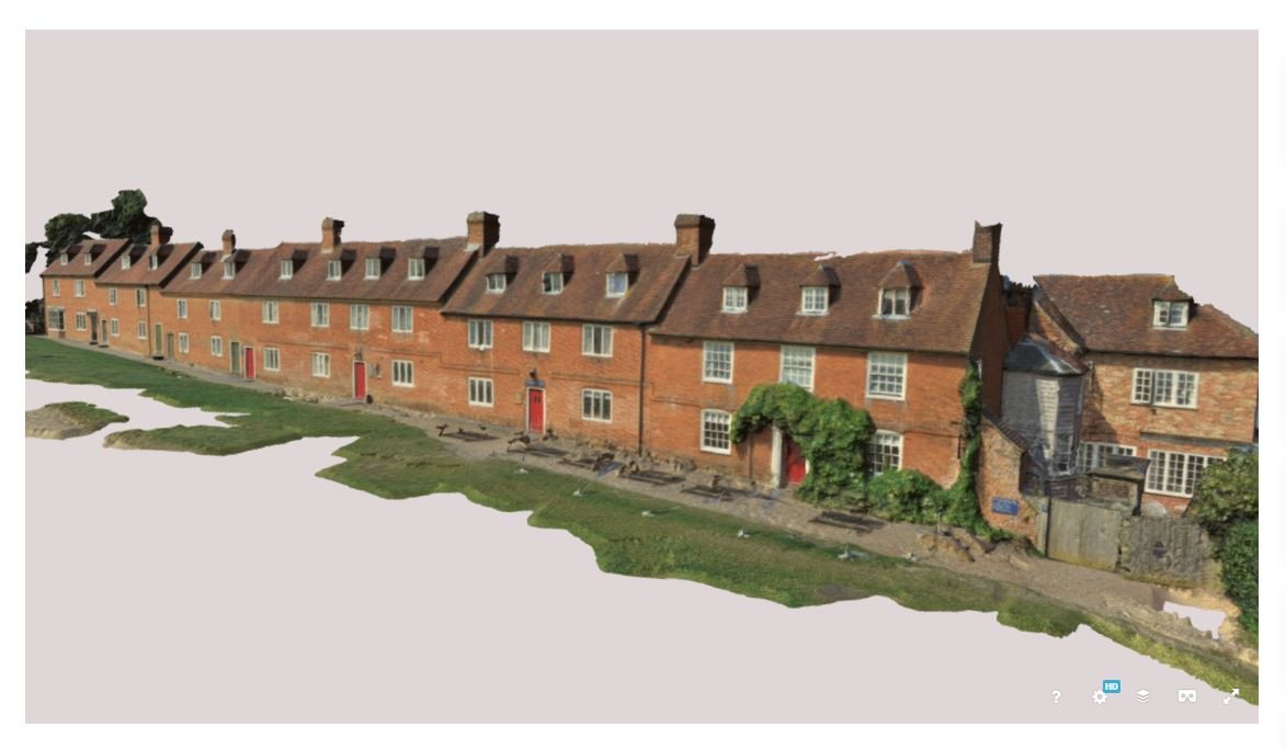 3D model of buildings at Buckler's Hard