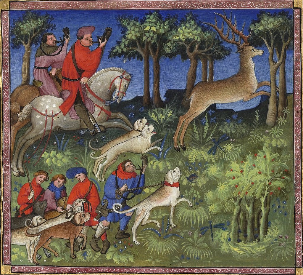 Medieval hunting scene