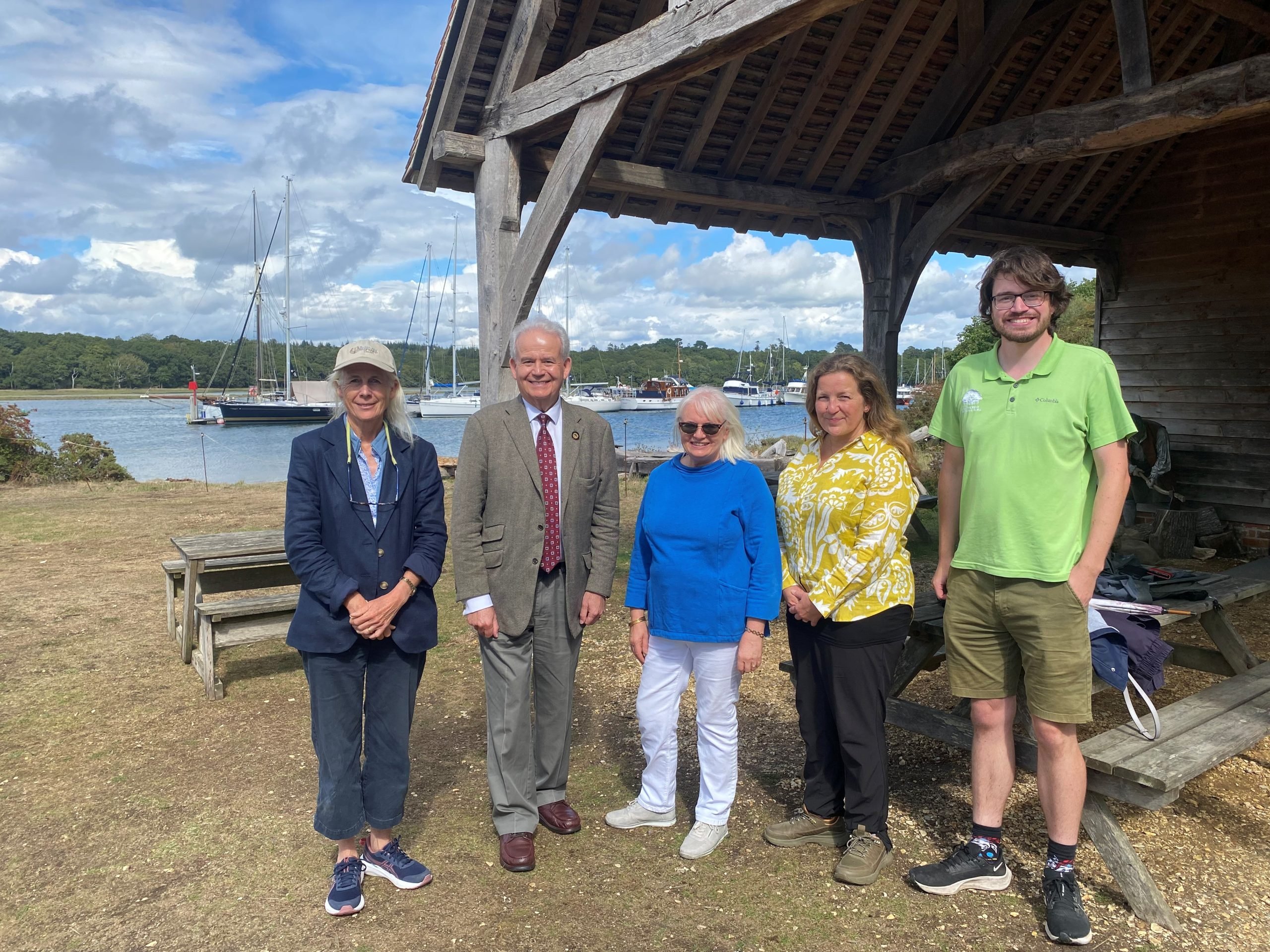 Mary Montagu Scott, Sir Julian Lewis, Fiona Lewis, Alison Barnes, James Masser at Buckler’s Hard
