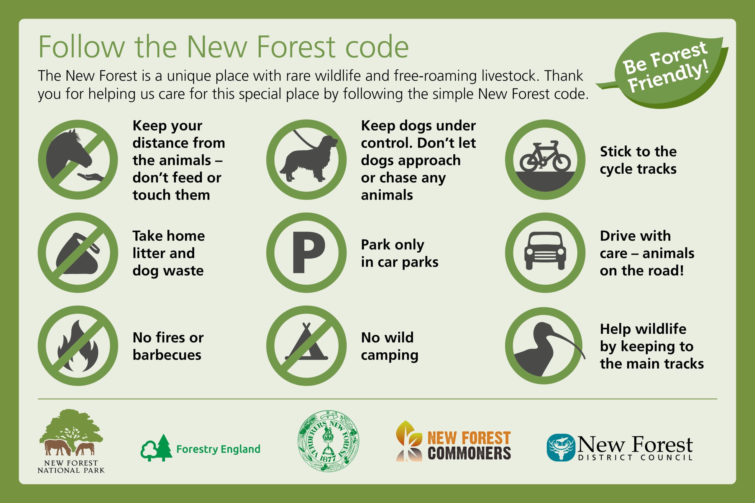 New Forest code with logos