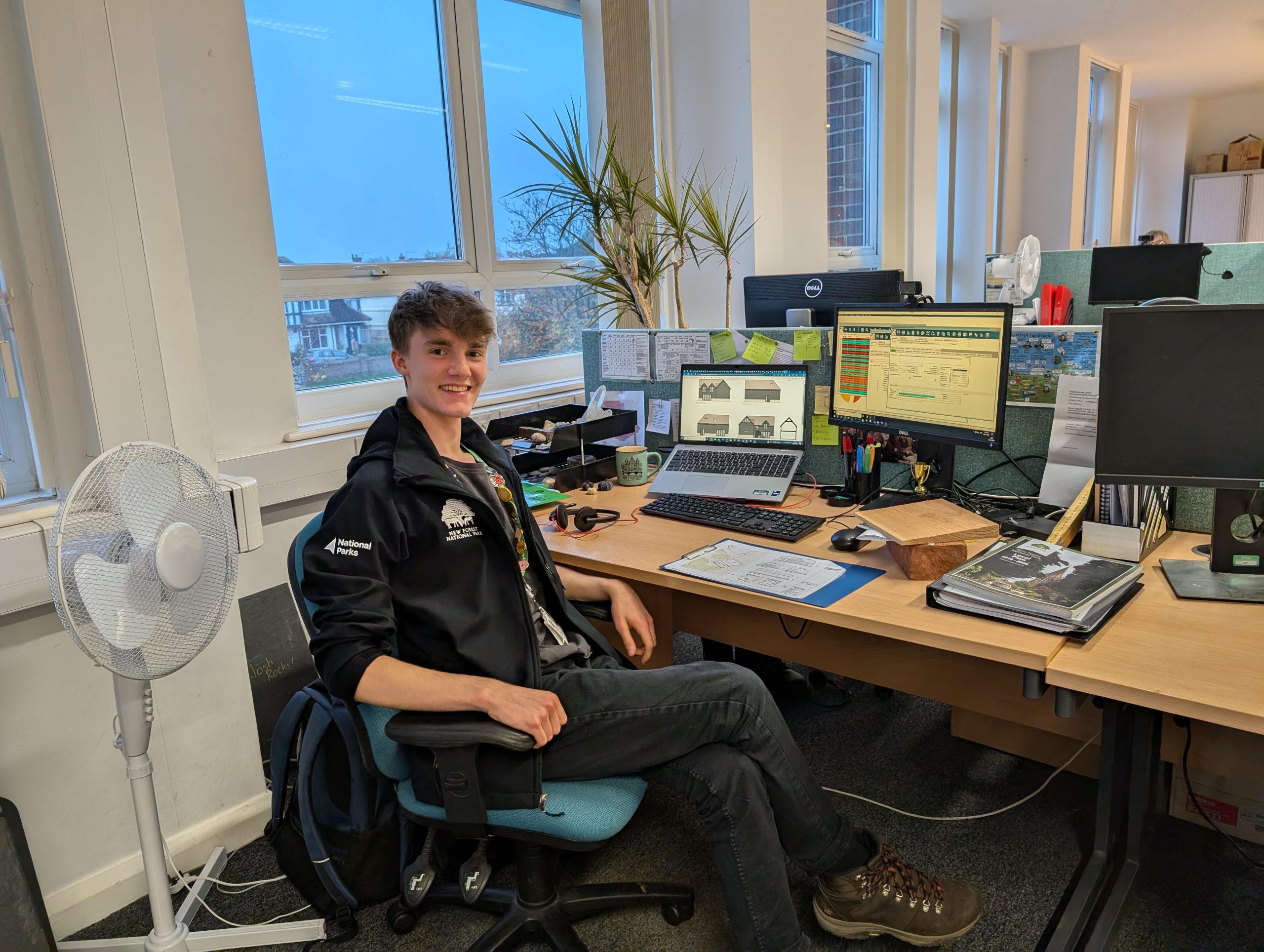NPA Planning Officer Josh at his desk